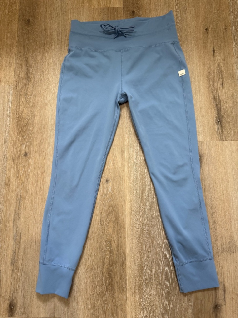 Vuori Blue Drawstring High-Waist Leggings